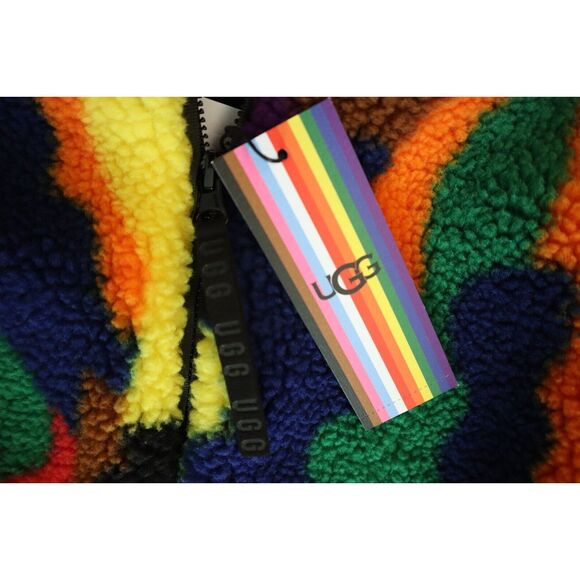 UGG 1143133 Unisex Sz XXS/XS Multicolor Olympia Pride Hooded Fuzzy Jacket - Picture 10 of 16